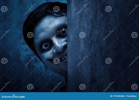 scary peeking face